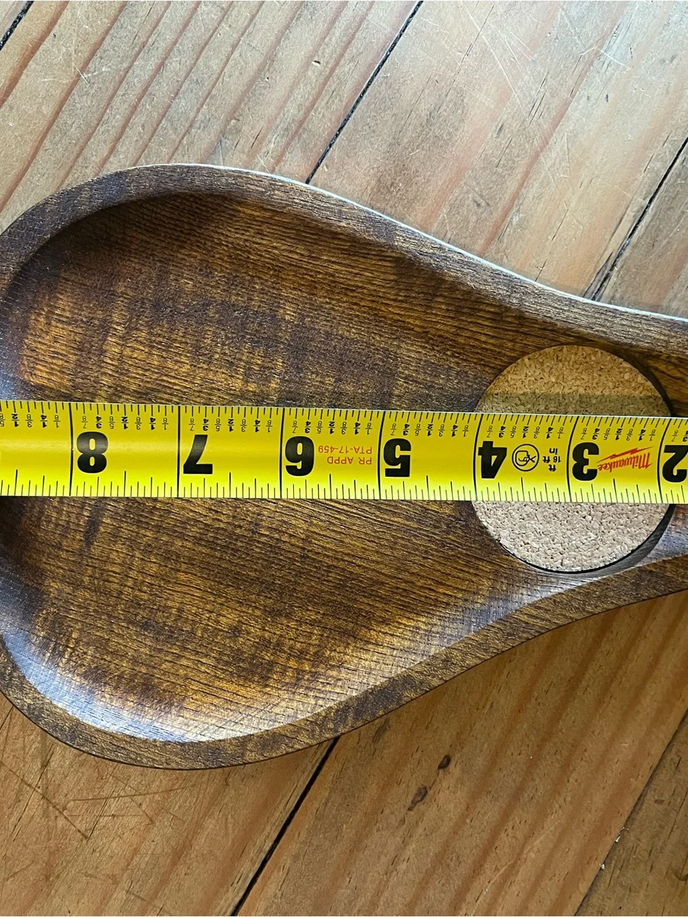 Vintage MCM Wood Pear Shaped Coaster Snack Tray Set of 4
